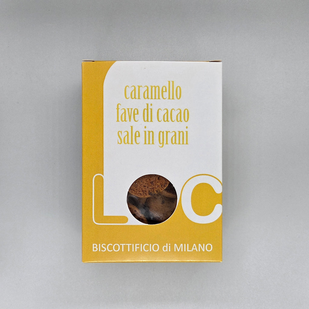 Caramello, fave di cacao e sale